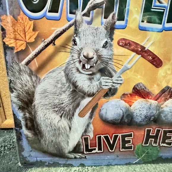 Happy Campers Metal Sign by Wack JQ New Sealed - Picture 2 of 4